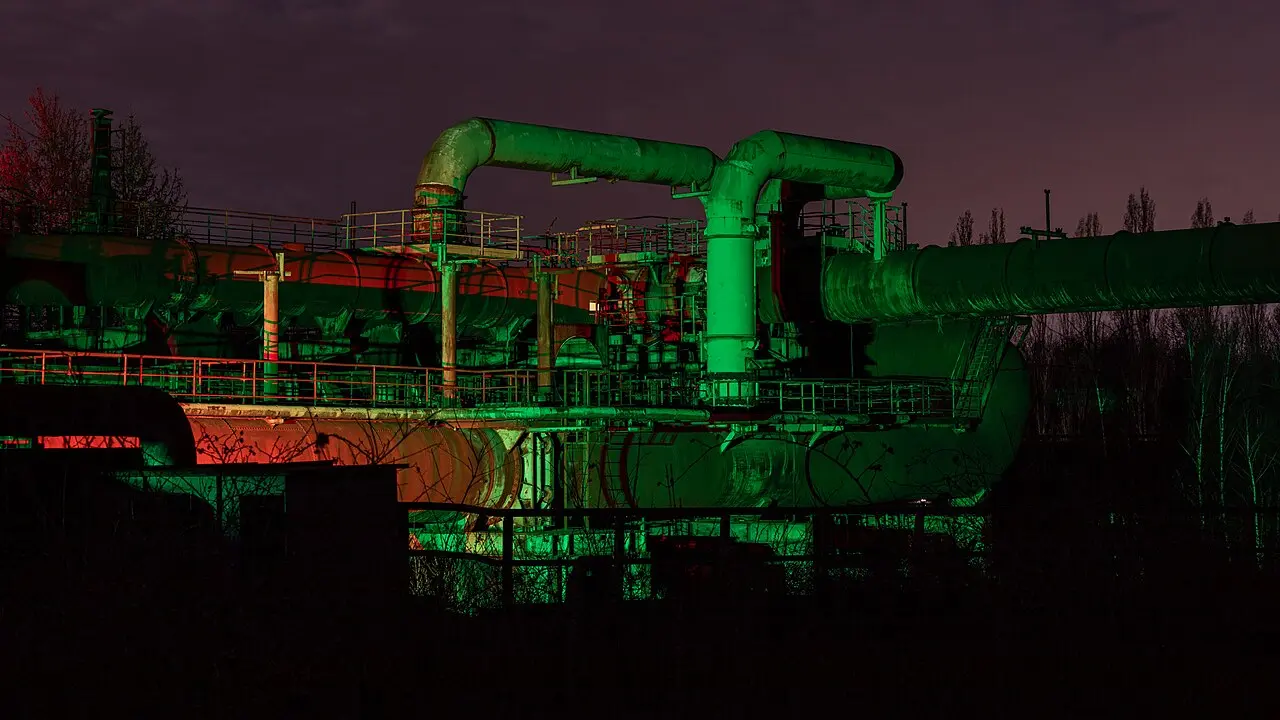 Reale Stadtansicht von Duisburg – Landschaftspark Duisburg-Nord